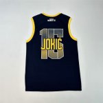 NBA 15 Jokic Nuggets Maillot Marine brodé